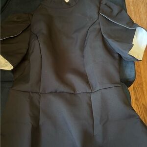 Black Dress with White Accents